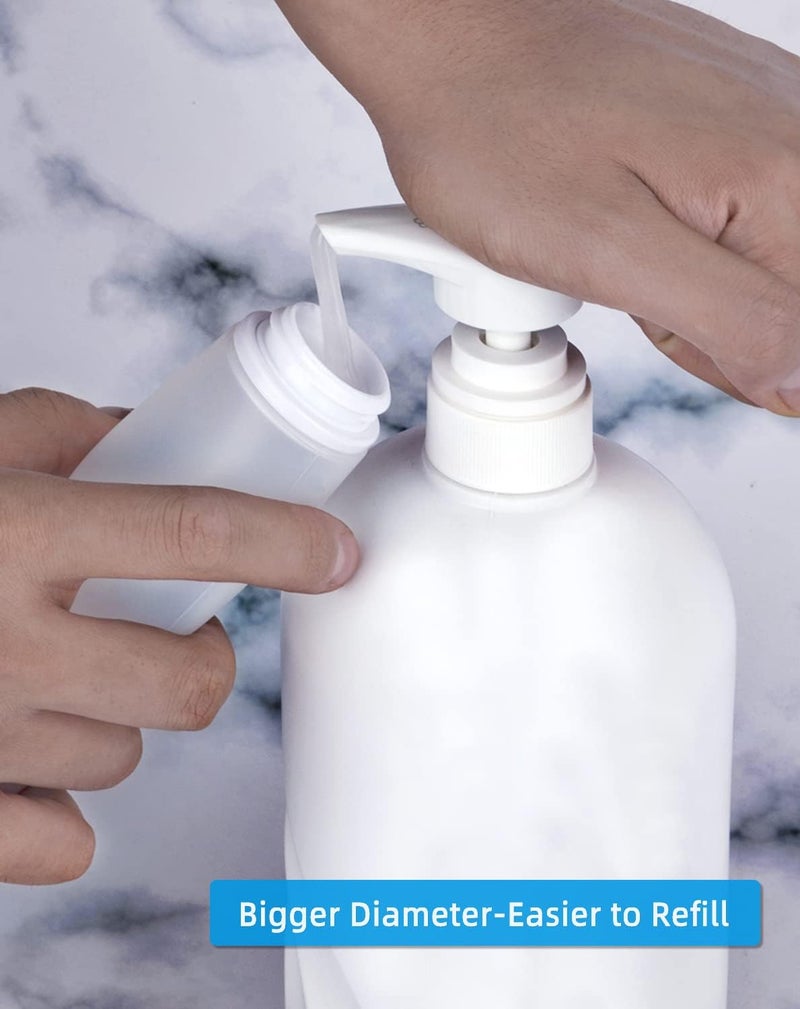 imuviy Silicone Travel Bottles for Toiletries TSA Approved Travel Size Containers Set 4 Pack Portable Leak Proof Refillable Cosmetic Squeeze Bottles Shampoo Hair Conditioner Body Lotion Bath Shower Gel - Image 4